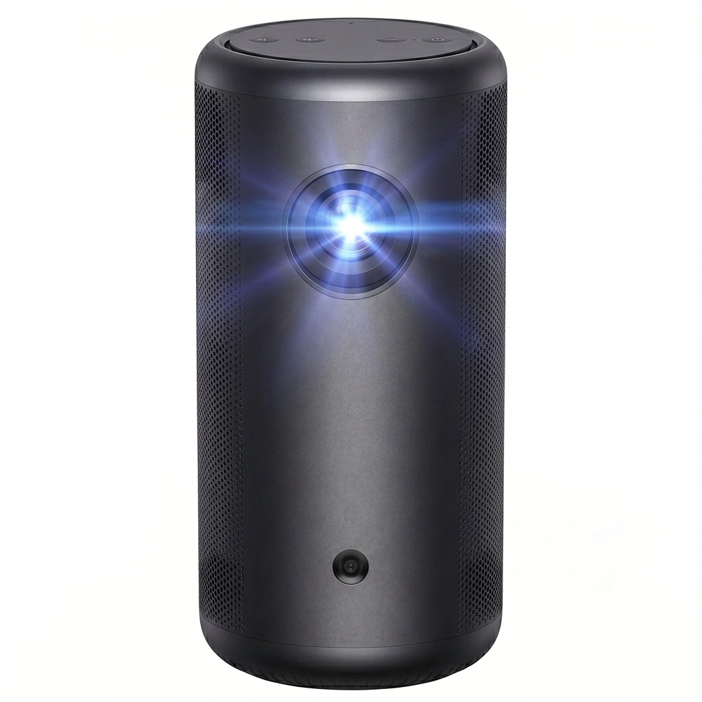 Mini proyector portátil Full HD con batería integrada, Google TV, Chromecast, enfoque automático y HDMI 2.1, ideal para cine en casa, exterior y negocios