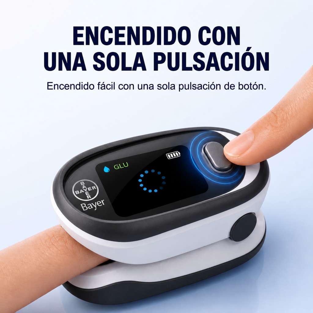 Medidor de glucosa no invasivo L-X1.36 con sensor de clip para dedo